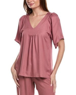 Hanro Sunny Vibes 3/4-Sleeve Shirt - Red