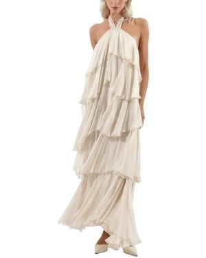 Dilireba Embellished Maxi Dress - Natural