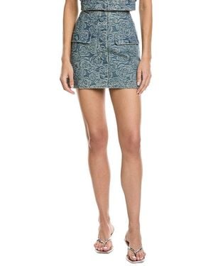 Amanda Uprichard Bello Mini Skirt - Blue