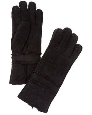 Surell Accessories Shearling Gloves - Black