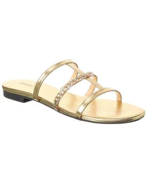 L'Agence Hennie Caged Leather Sandal - Metallic