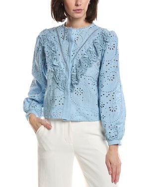 HL Affair Eyelet Top - Blue