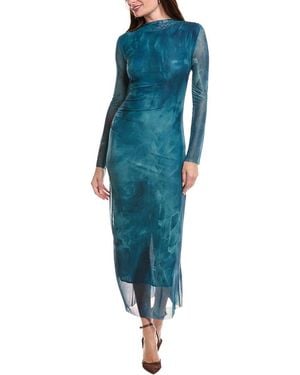 IPPONELLI Mesh Maxi Dress - Blue