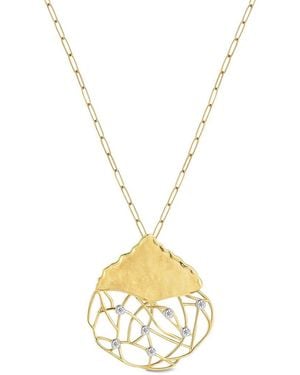 Reiss 14K 0.14 Ct. Tw. Diamond Necklace - Metallic