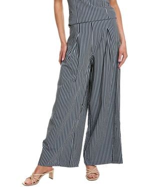 English Factory Striped Wide Leg Pant - Blue