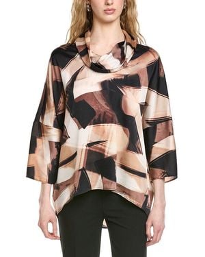 Joseph Ribkoff Cowl-Neck Blouse - Natural