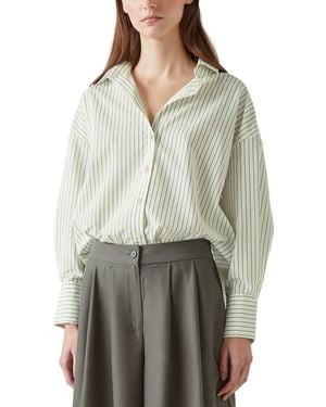 LK Bennett Bextor Woven Top - Gray