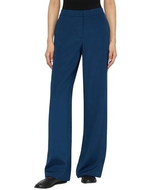 Lafayette 148 New York Plus Sullivan Silk-Blend Pant - Blue