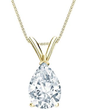Sabrina Designs Lab Grown Diamonds 14K 1.00 Ct. Tw. Lab-Grown Diamond Solitaire Pendant - Metallic