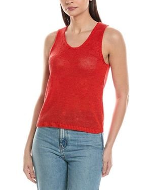 Vince Beachy Linen Tank - Red