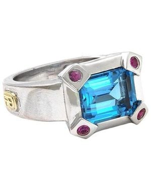 Gemstones 4.11 Ct. Tw. Topaz Ring - Blue