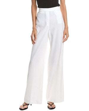 Theory High Waist Wide Leg Pant - White
