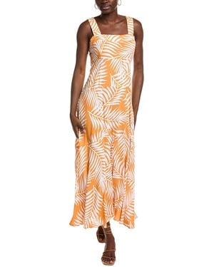 Vince Camuto Square Neck Tiered Maxi Dress - Metallic