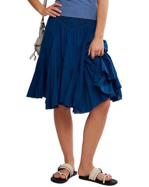 Free People Frida Godet Skirt - Blue
