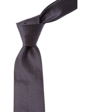 Canali Dots Silk Tie - Purple