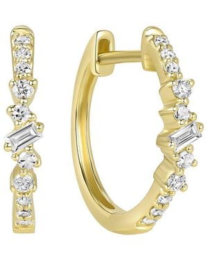 Ron Hami 14k 0.18 Ct. Tw. Diamond Huggie Earrings - Metallic