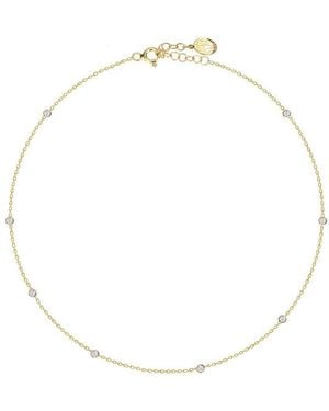 Gabi Rielle Bejeweled 14k Yellow Goldplated Sterling Silver & Pave Crystal Choker Necklaces - White