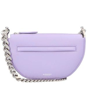 Burberry Calfskin Olympia Mini Shoulder Bag, Never Carried (Authentic Pre-Loved) - Purple
