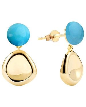 Gabi Rielle 14K Over Stackable Earring - Blue