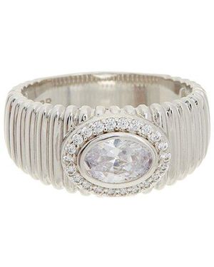 Juvell 18K Plated Cz Ring - White