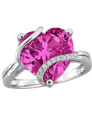 Rina Limor Rose Over 7.30 Ct. Tw. Diamond & Lab-Grown Created Sapphire Wrapped Ring - Pink