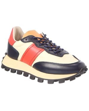 Tod's Canvas & Leather Trainer - Blue