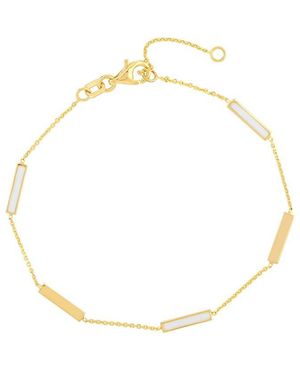 HAWLEY ST 14K Enamel Bracelet - Metallic
