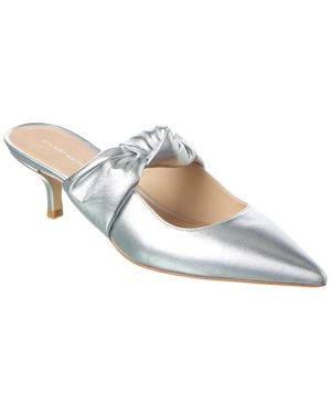 Stuart Weitzman Solange Leather Mule - White