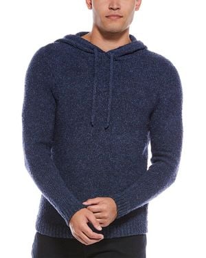 Autumn Cashmere Italian Boucle Hoodie - Blue