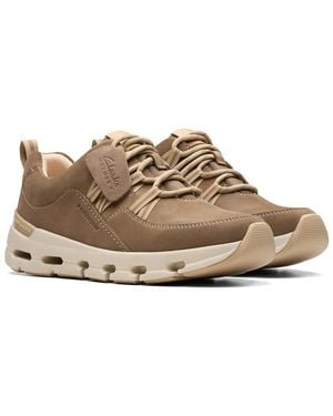 Clarks Naturex Tie Wp Pebble Combi Trainer - Brown