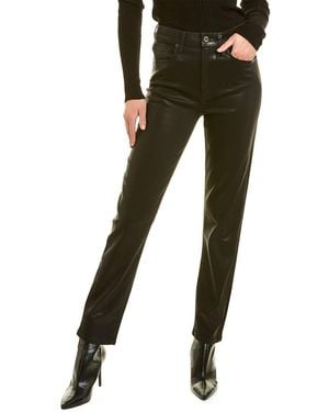 Le Jean Lara Coated High-Rise Slim Stovepipe Jean - Black