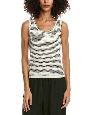 Max Studio Scoop Neck Tank Top - White