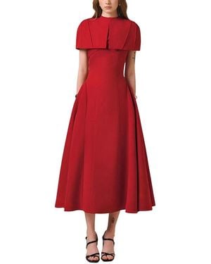 Amanda Royal Midi Dress - Red