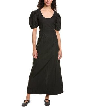 Ganni Poplin Maxi Dress - Black