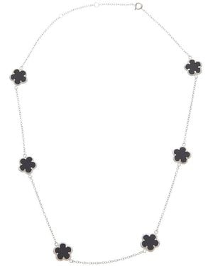 Juvell 18K Plated Clover Necklace - White