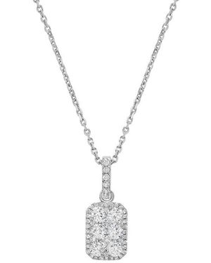 H.J. Namdar 14K 0.67 Ct. Tw. Diamond Cluster Necklace - White
