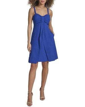 Kensie Textured Woven Mini Dress - Blue