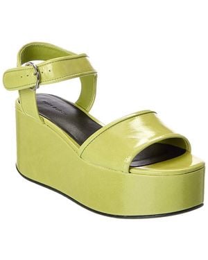 Tory Burch Selby Platform Leather Sandal - Yellow