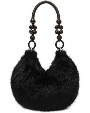 Tiffany & Fred Paris Plush Mini Bag - Black