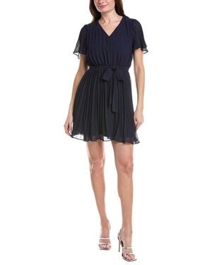 Sam Edelman Pleated Plisse Mini Dress - Blue