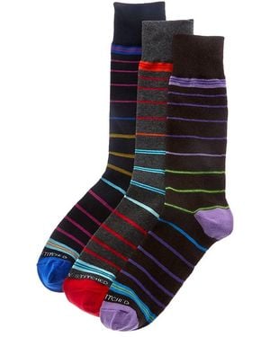 Unsimply Stitched 3Pk Socks - Blue