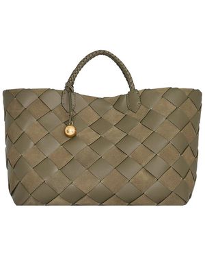 Rebecca Minkoff Frankie Woven Leather Tote - Brown