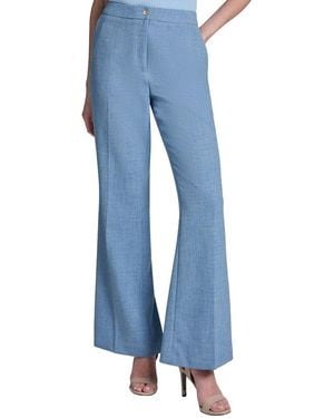 Halston Classic Flare Leg Pants - Blue