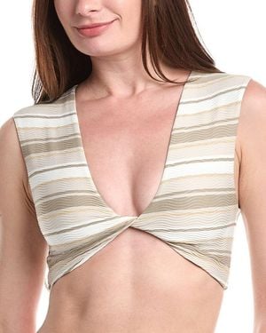 Ramy Brook Striped Oliwia Bikini Top - Natural