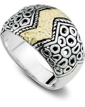 Samuel B. 18k & Silver Lightning Strike Ring - White