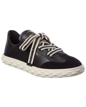 Jimmy Choo Diamond Light Flex/F Leather Trainer - Black