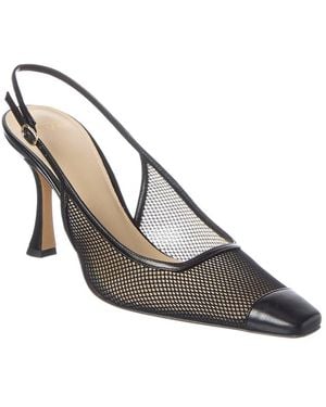 Alexandre Birman Olivia Mesh 85 Leather Pump - White