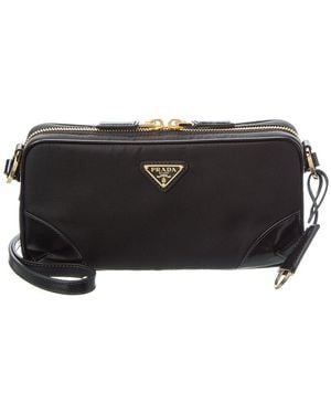 Prada Re-Edition Chaine Nylon & Leather Shoulder Bag - Black