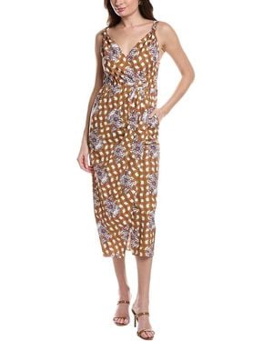Rebecca Taylor Gingham Whisper Midi Dress - Multicolour