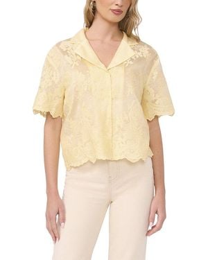 Vince Camuto Relaxed Short Sleeve Shirt - Natural